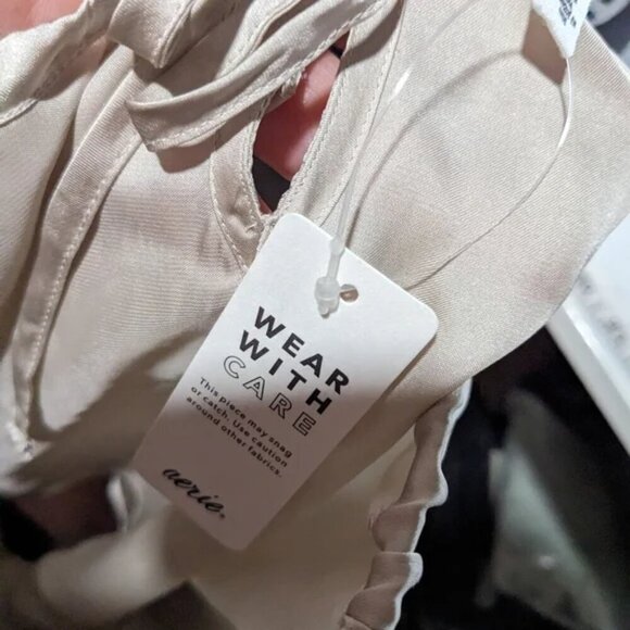 NWT aerie | lace trim satin camisole - Picture 5 of 8